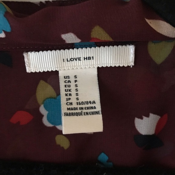 Forever 21 Maroon Semi Sheer Floral Mini Dress - Picture 3 of 4